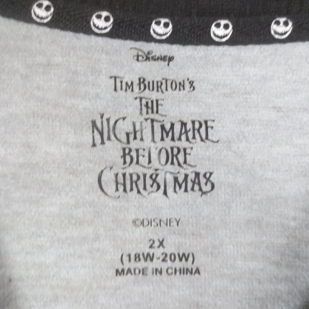 Tim Burton Nightmare Before Christmas Pajama Sleep Shirt Women 2X Keep It Spooky - Picture 5 of 8